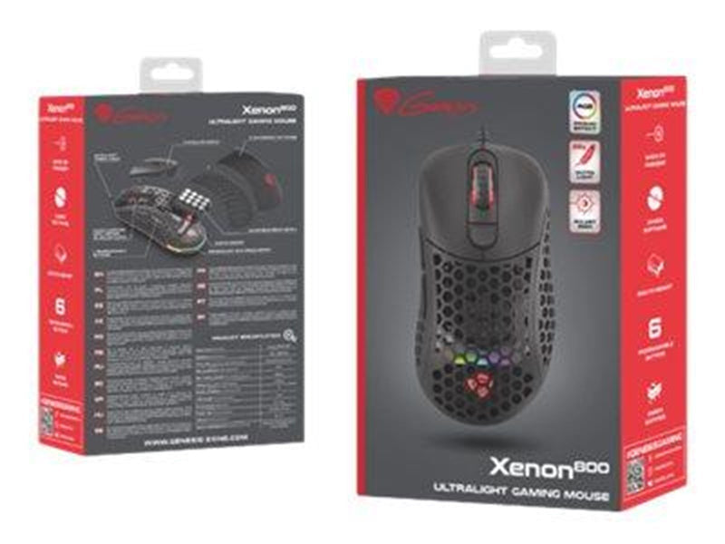 Genesis Xenon 800 - Maus (Schwarz)