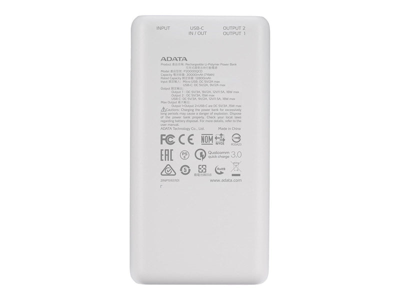 A-Data ADATA P20000QCD Powerbank (Akku) - 20000 mAh