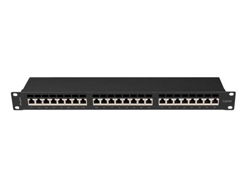 Lanberg PPSA-1024-B 24-Port Patch Panel 1U 19" Cat6A FTP Shielded Black