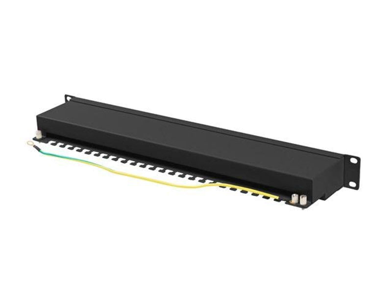 Lanberg PPSA-1024-B 24-Port Patch Panel 1U 19" Cat6A FTP Shielded Black