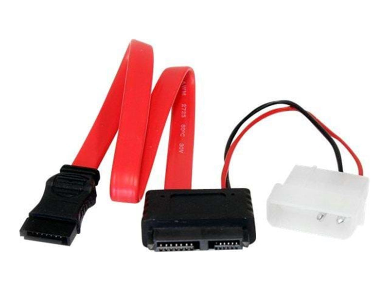 StarTech.com Slimline SATA zu SATA mit LP4 Strom Kabel Adapter