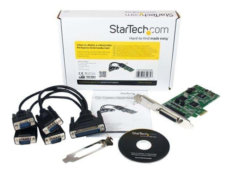 StarTech.com 4 Port PCI Express PCIe Serial Combo Card