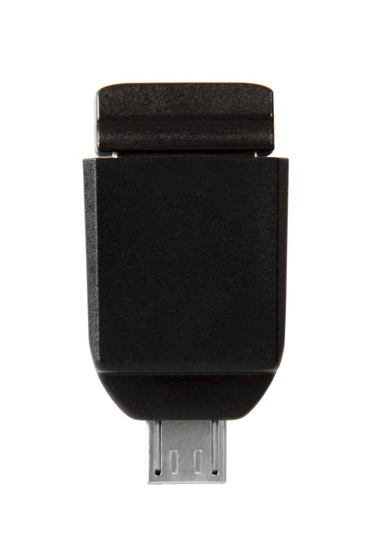 Verbatim Nano - USB-Stick 16 GB mit Micro USB-Adapter - Schwarz