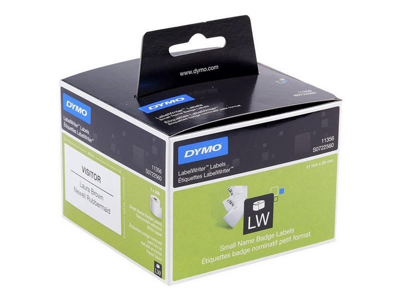 DYMO LabelWriter Etiketten für kleine Namensschilder | 41 mm x 89 mm | Rolle mit 300 leicht ablösbaren Etiketten | selbstklebend