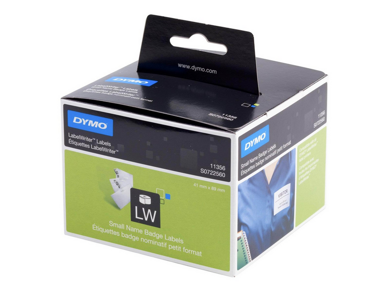 DYMO LabelWriter Etiketten für kleine Namensschilder | 41 mm x 89 mm | Rolle mit 300 leicht ablösbaren Etiketten | selbstklebend