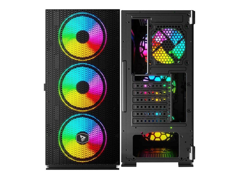 Savio Raptor X1 ARGB Mesh / Glass - MDT - ATX - Gehäuse - Tower - Schwarz