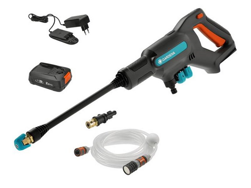 Gardena Hochdruckreiniger Battery Medium-Pressure Washer AquaClean 24/18V P4A Ready-To-Use Set