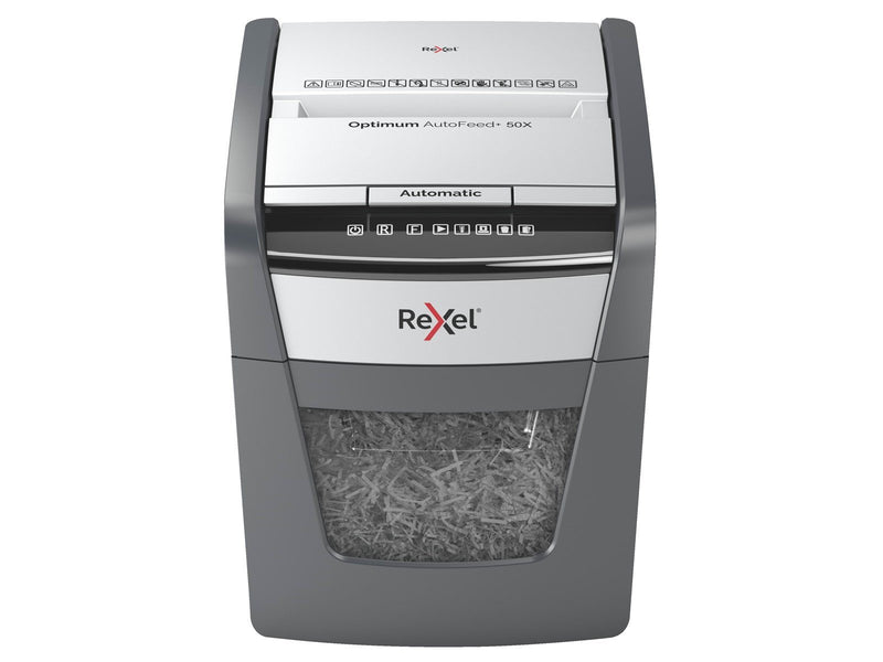 Rexel Optimum AutoFeed+ 50X Automatischer Aktenvernichter Partikelschnitt, P4