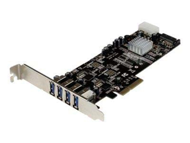 StarTech.com 4 Port Dual Bus PCI Express PCIe USB 3.0 Card w/ UASP & Strom