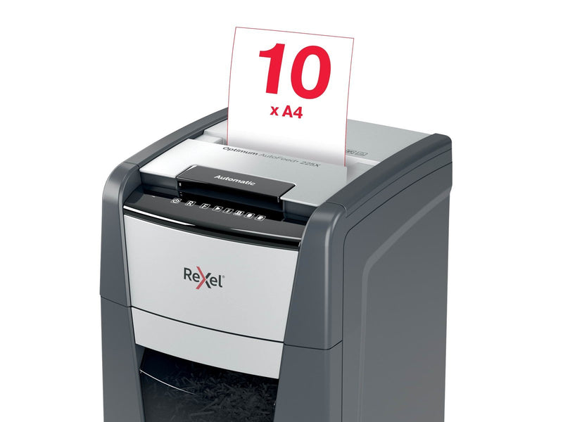 Rexel Optimum AutoFeed+ 225X Automatischer Aktenvernichter Partikelschnitt, P4