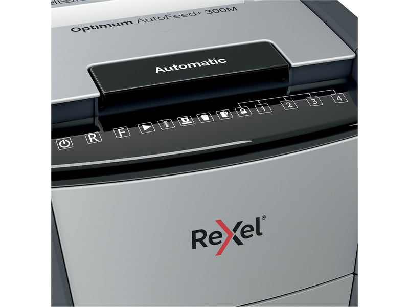 Rexel Optimum AutoFeed+ 300M Automatischer Aktenvernichter Mikroschnitt, P5