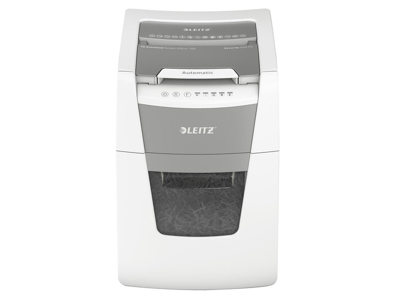 Leitz IQ Autofeed Small Office 100 Automatischer Aktenvernichter Partikelschnitt, P4