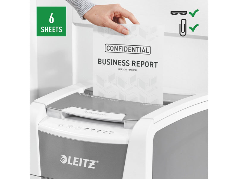 Leitz IQ Autofeed Office 150 Automatischer Aktenvernichter Mikroschnitt, P5