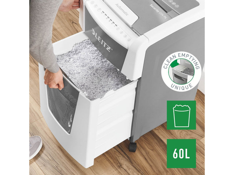 Leitz IQ Autofeed Office 300 Automatischer Aktenvernichter Partikelschnitt, P4