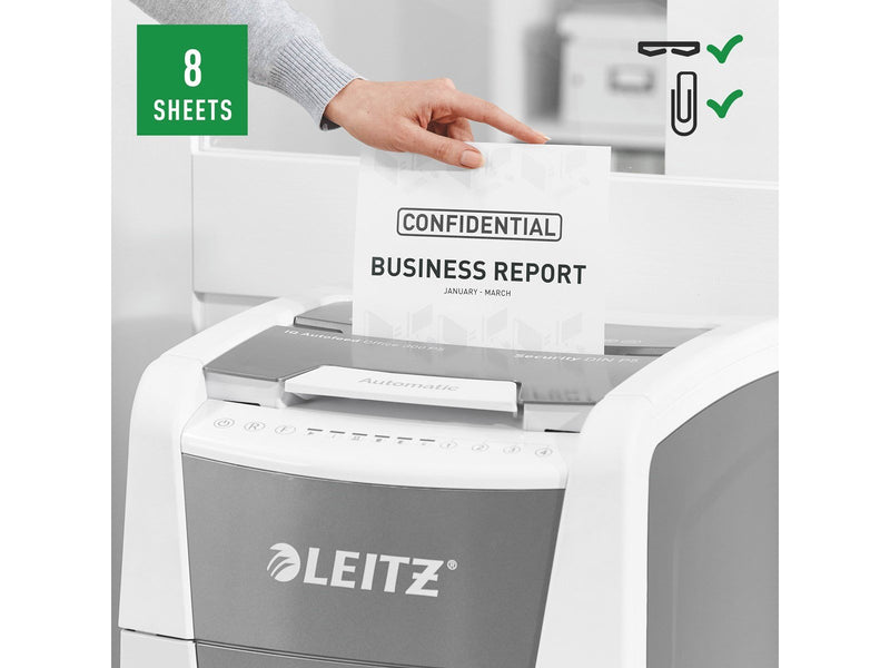 Leitz IQ Autofeed Office 300 Automatischer Aktenvernichter Mikroschnitt, P5