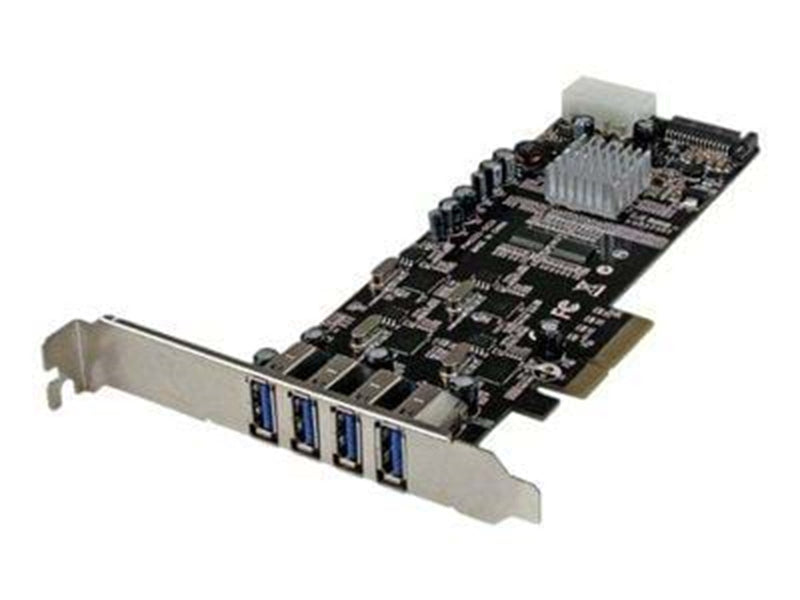 StarTech.com 4 Port Quad Bus PCI Express PCIe USB 3.0 Card w/ UASP & Strom