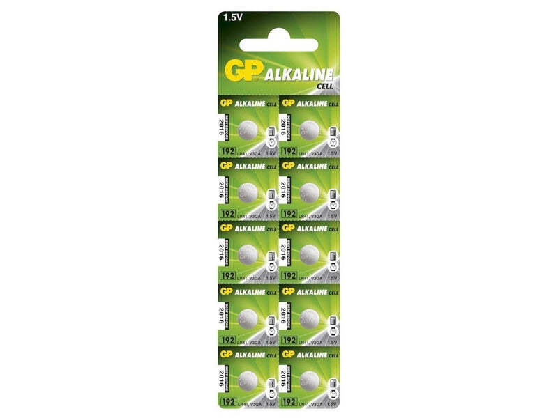 GP Batteries Alkaline Cell LR41 1.5V 10-pack /17