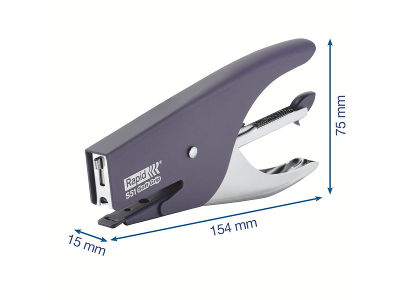 Rapid  Supreme Heftzange S51 Soft Grip Lila
