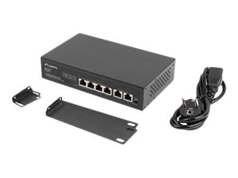 Lanberg RSFE-4P-2FE-60 - switch - 6 ports - unmanaged