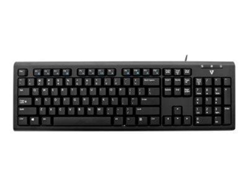 V7 KU200GS-DE - keyboard - German - black - Tastaturen - Deutsch - Schwarz