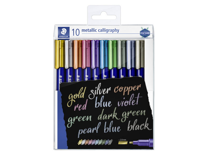 Staedtler Marker metal.calligraphy 10 pcs set