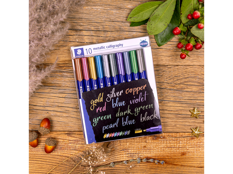 Staedtler Marker metal.calligraphy 10 pcs set