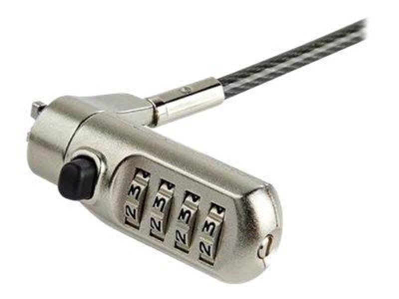 StarTech.com 6ft Laptop Cable Lock for Nano Slot Computer/Tablet/Device- Anti-Theft 4 Digit Combination Security Lock - Vinyl Co