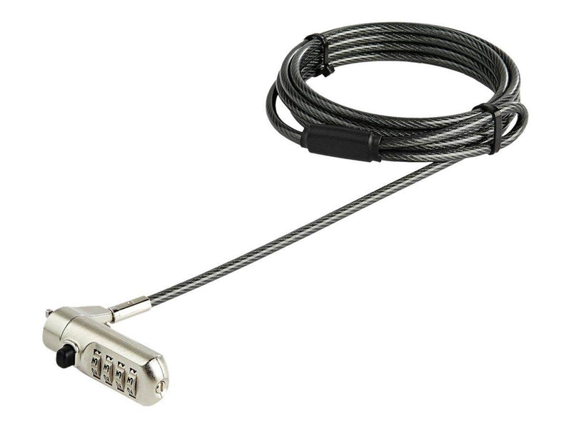 StarTech.com 6ft Laptop Cable Lock for Nano Slot Computer/Tablet/Device- Anti-Theft 4 Digit Combination Security Lock - Vinyl Co