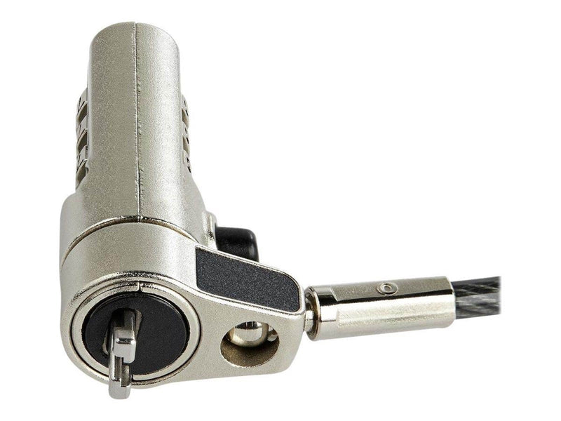 StarTech.com 6ft Laptop Cable Lock for Nano Slot Computer/Tablet/Device- Anti-Theft 4 Digit Combination Security Lock - Vinyl Co