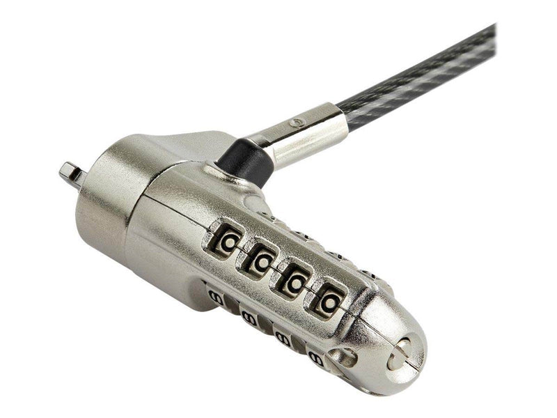 StarTech.com 6ft Laptop Cable Lock for Nano Slot Computer/Tablet/Device- Anti-Theft 4 Digit Combination Security Lock - Vinyl Co