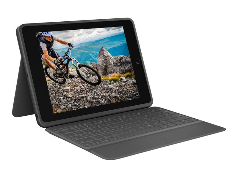 Logitech Rugged Combo 3 - keyboard and folio case - classic blue - Tastatur & Folio-Set - Blau