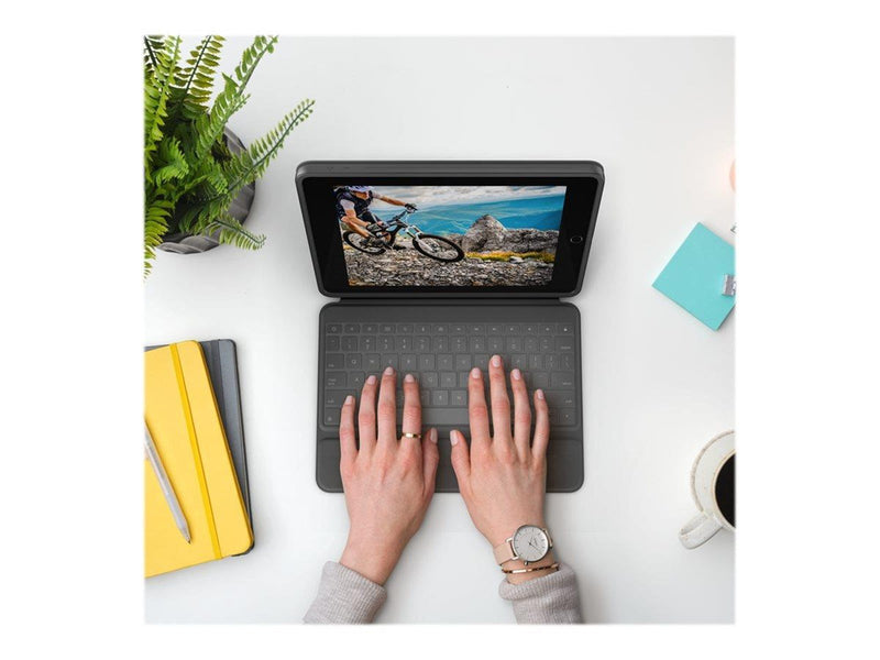 Logitech Rugged Combo 3 - keyboard and folio case - classic blue - Tastatur & Folio-Set - Blau