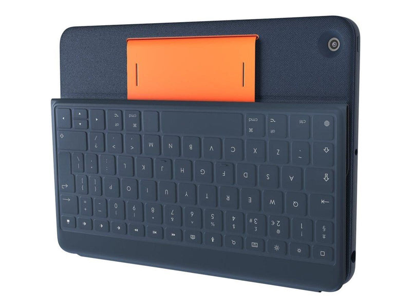 Logitech Rugged Combo 3 - keyboard and folio case - classic blue - Tastatur & Folio-Set - Blau