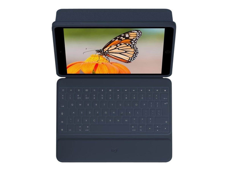 Logitech Rugged Combo 3 - keyboard and folio case - classic blue - Tastatur & Folio-Set - Blau
