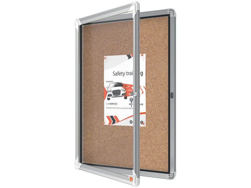 Nobo Premium Plus Schaukasten für den Innenbereich 4 x A4, Kork, Klapptür