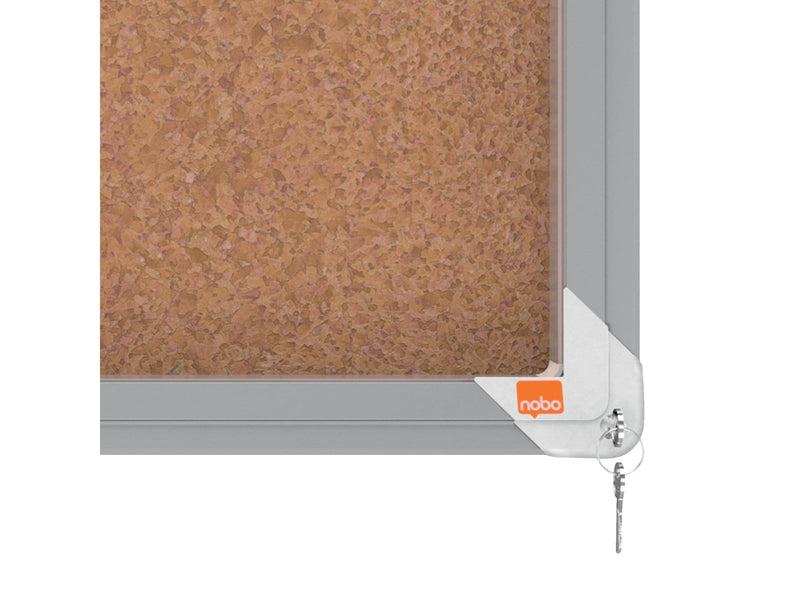 Nobo Premium Plus Schaukasten für den Innenbereich 9 x A4, Kork, Klapptür