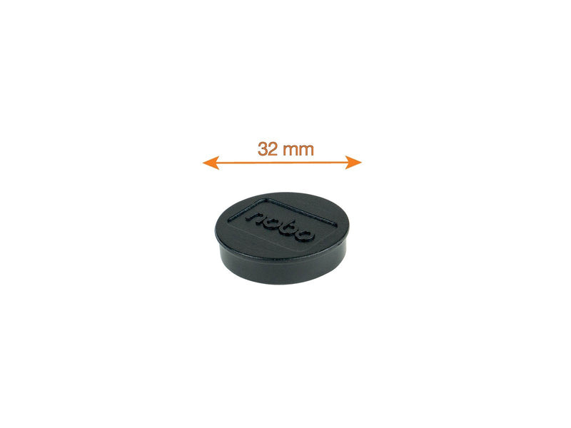 Nobo  Magnete, 32 mm, 10 Stück, farbig sortiert Schwarz