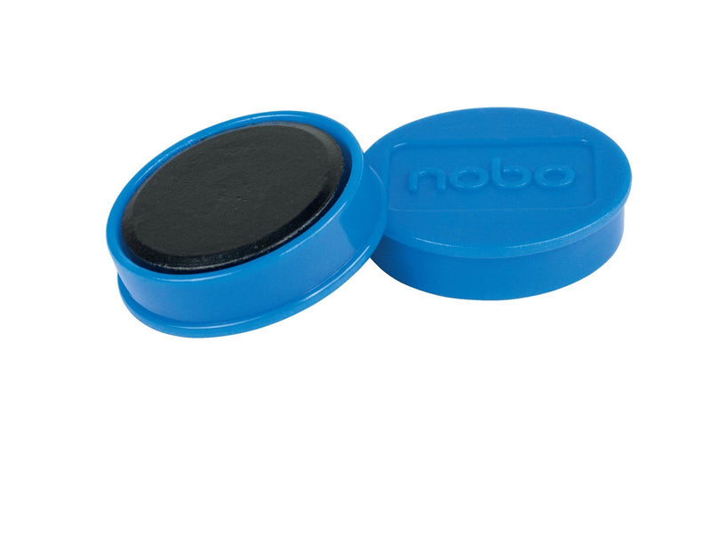 Nobo  Magnete, 32 mm, 10 Stück, farbig sortiert Blau