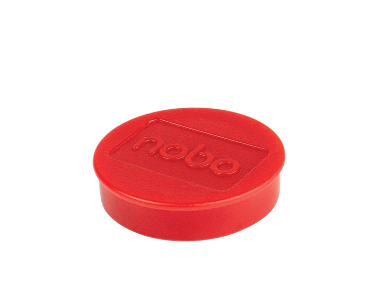 Nobo  Magnete, 38 mm, extra stark, 10 Stück, farbig sortiert Rot