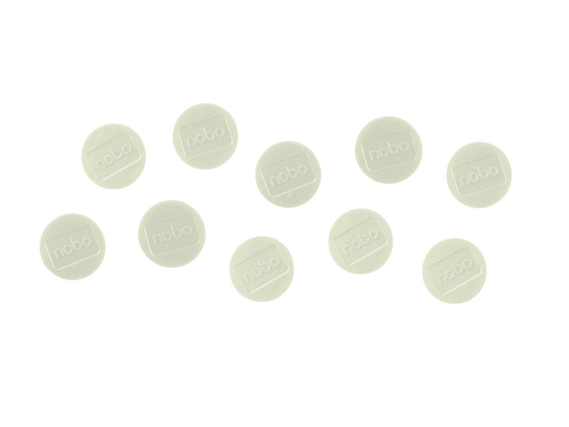 Nobo  Magnete, 38 mm, extra stark, 10 Stück, farbig sortiert Weiß