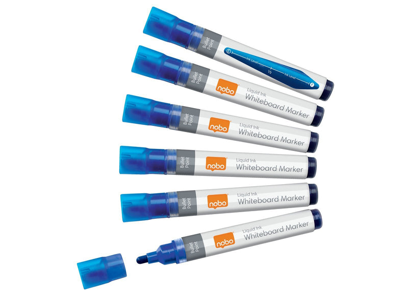 Nobo  Liquid Ink Boardmarker, trocken abwischbar, 10 Stück Blau