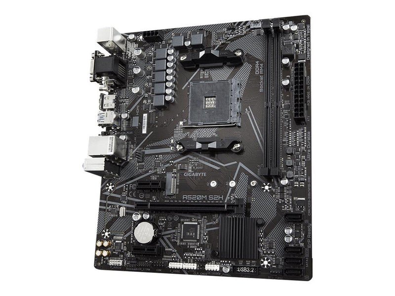 GIGABYTE A520M S2H Mainboard - AMD A520 - AMD AM4 socket - DDR4 RAM - Micro-ATX