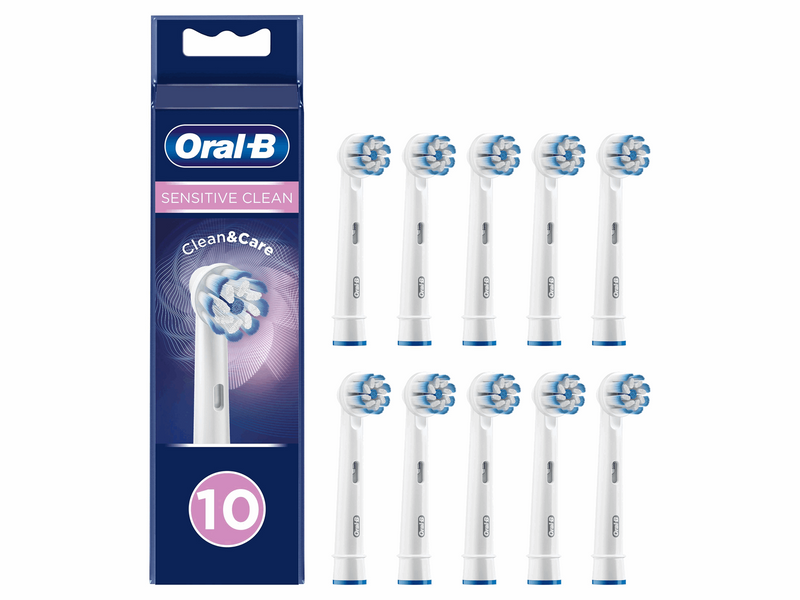 Oral-B Bürstenköpfe Sensitive Clean & Care - White - 10 pcs