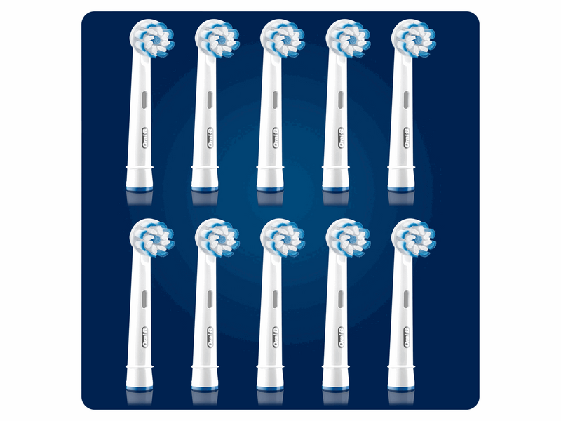 Oral-B Bürstenköpfe Sensitive Clean & Care - White - 10 pcs