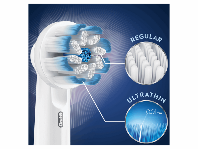 Oral-B Bürstenköpfe Sensitive Clean & Care - White - 4 pcs