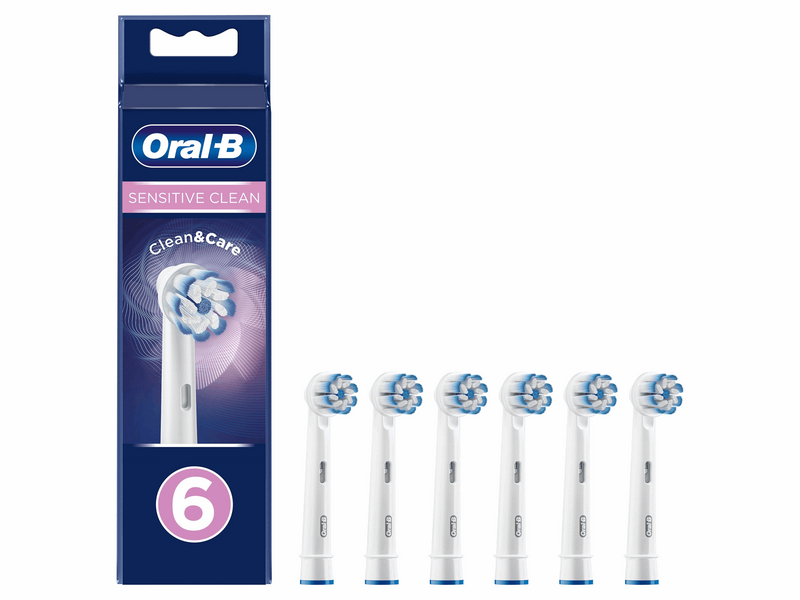 Oral-B Bürstenköpfe Sensitive Clean & Care - White - 2+2+2 pcs