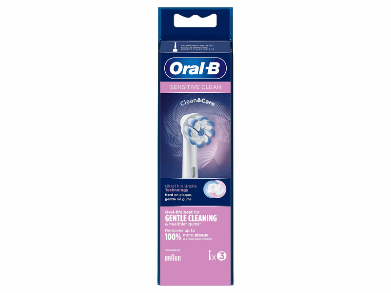 Oral-B Bürstenköpfe Sensitive Clean & Care - White - 3 pcs