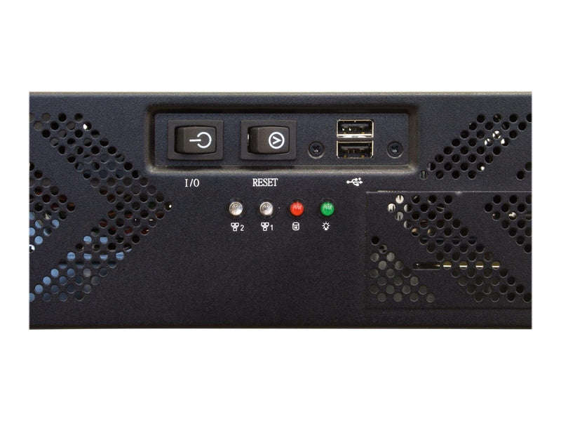 Chieftec UNC-210T-B/1x400W 19" 2U chassi Black U - Gehäuse - Server (Rack) - Schwarz