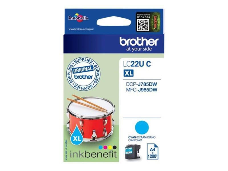 Brother LC22UC / LC 22UC High Capacity Cyan Ink - Tintenpatrone Cyan