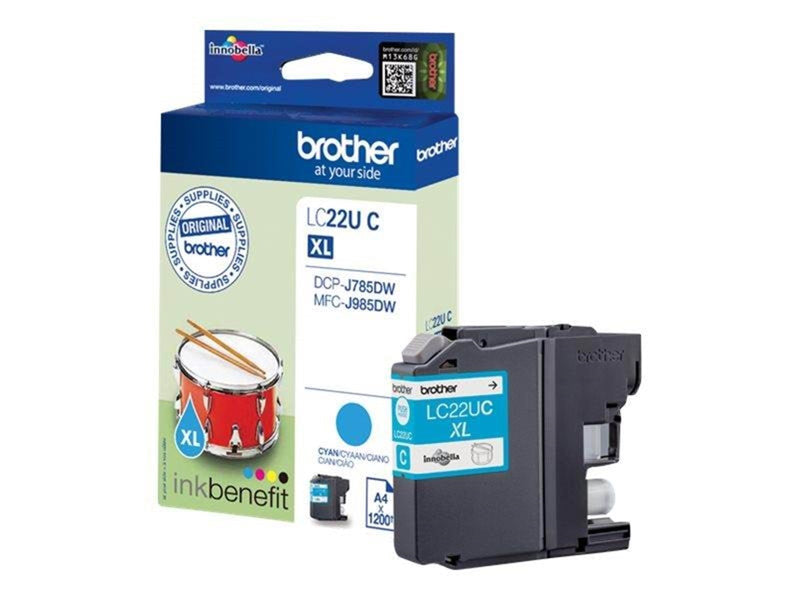 Brother LC22UC / LC 22UC High Capacity Cyan Ink - Tintenpatrone Cyan